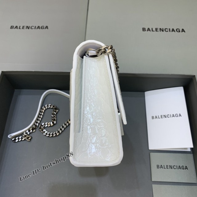 Balenciaga專櫃爆款鱷魚紋鏈條包女士肩背包 巴黎世家沙漏鏈條斜挎包 fyj1886